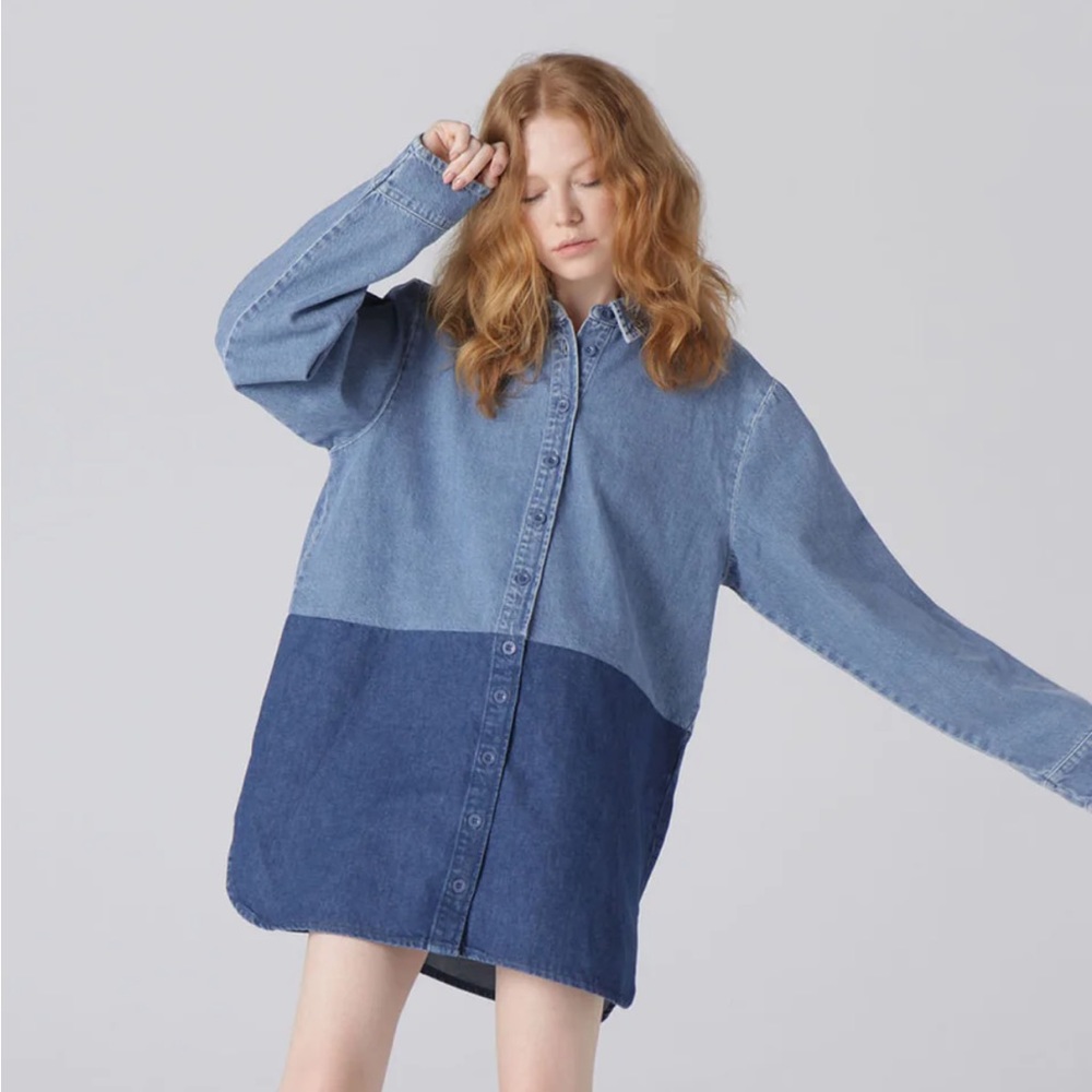 Triarchy | Le Artiste | Two-Tone Denim Shirt | Size M